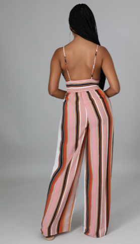 August Striped Jumpsuit