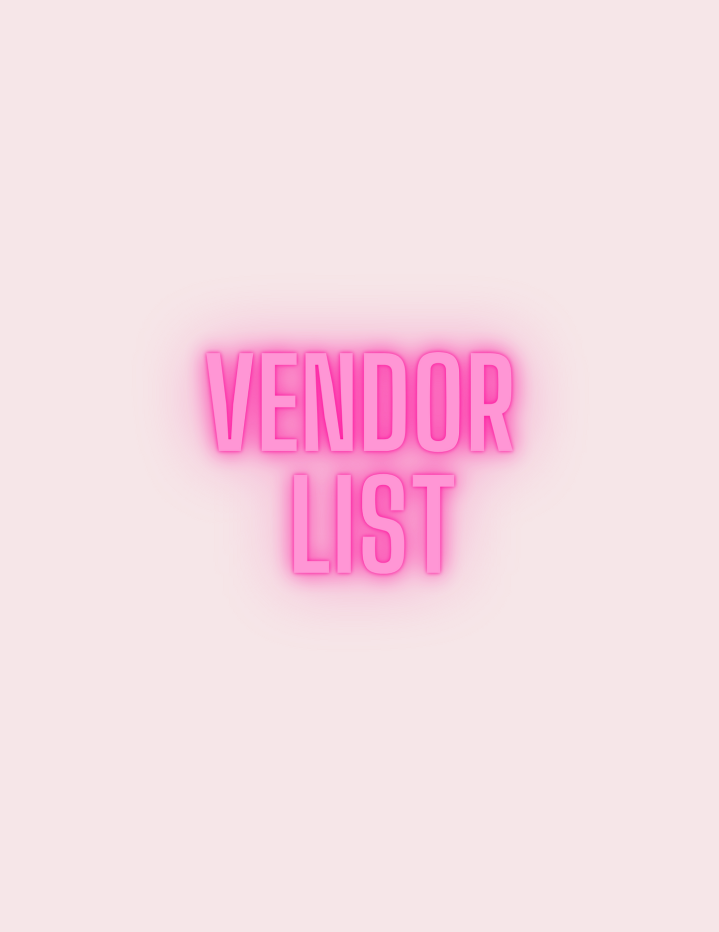 VENDOR LIST
