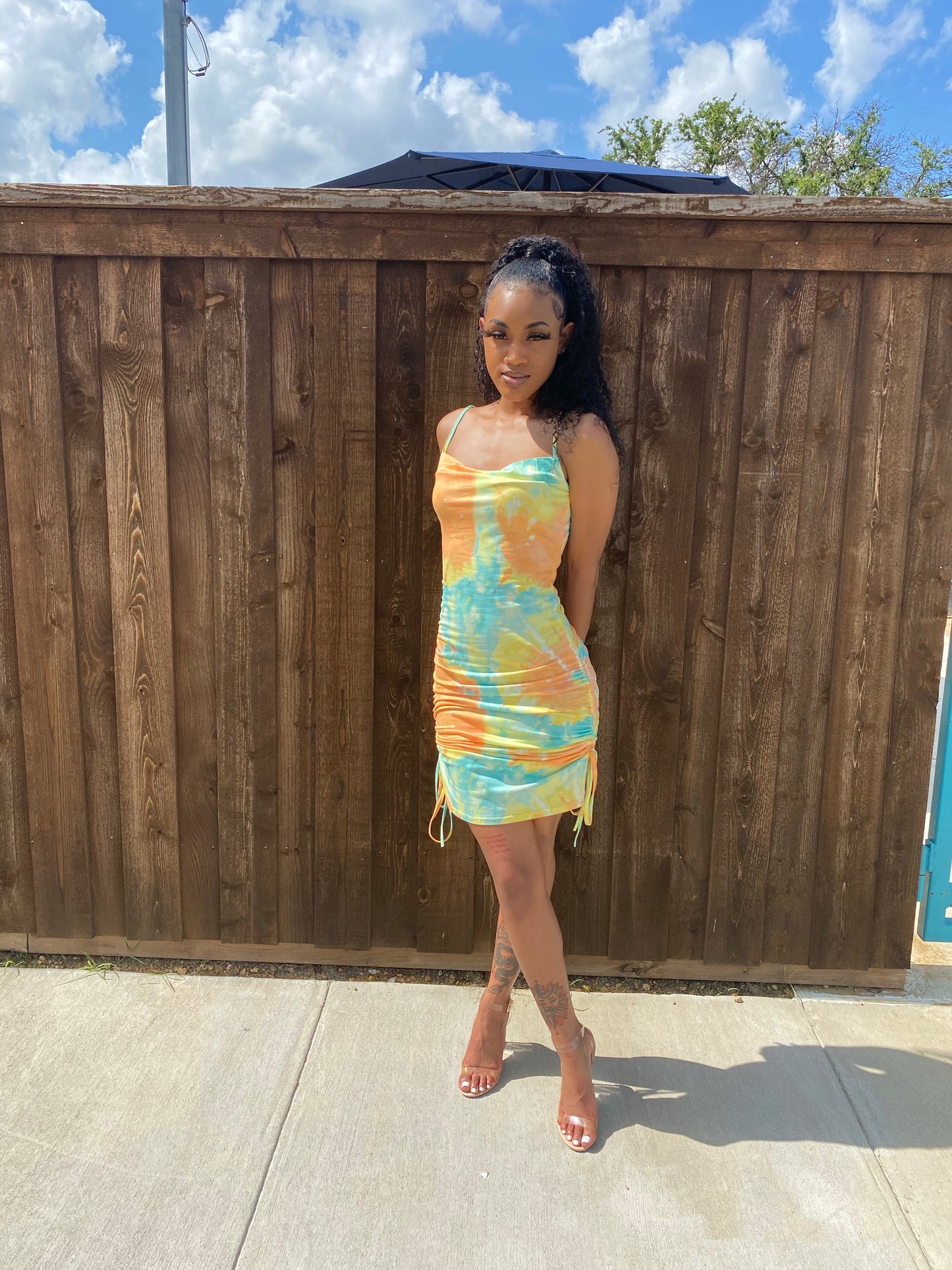 Sherbet Side Tie Dress