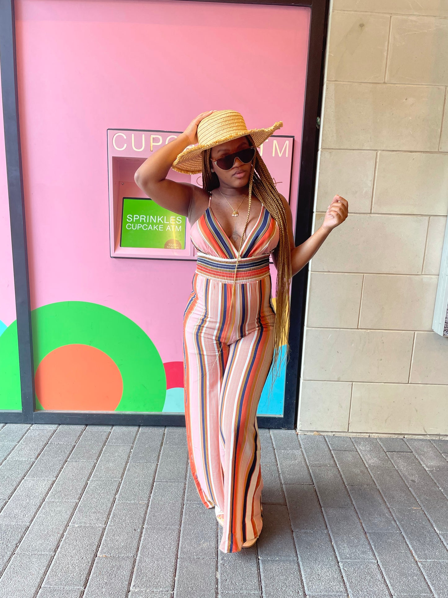 August Striped Jumpsuit