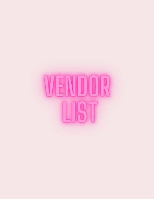VENDOR LIST