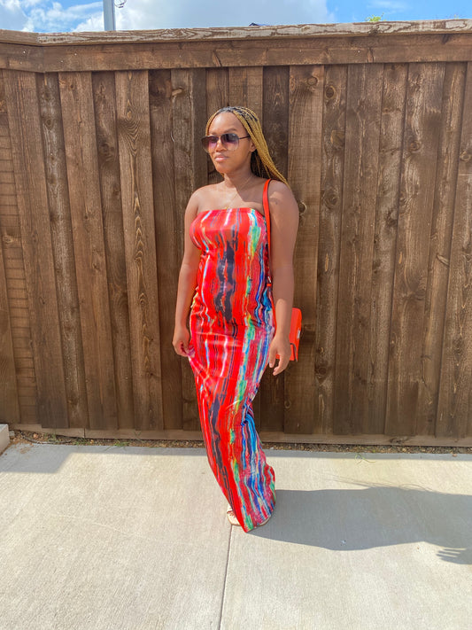 Wayda Tube Dress Red
