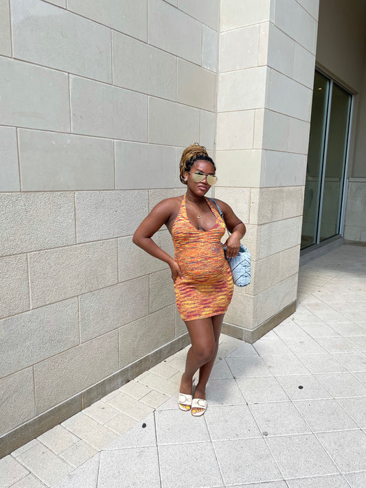 Teni Knitted Halter Dress
