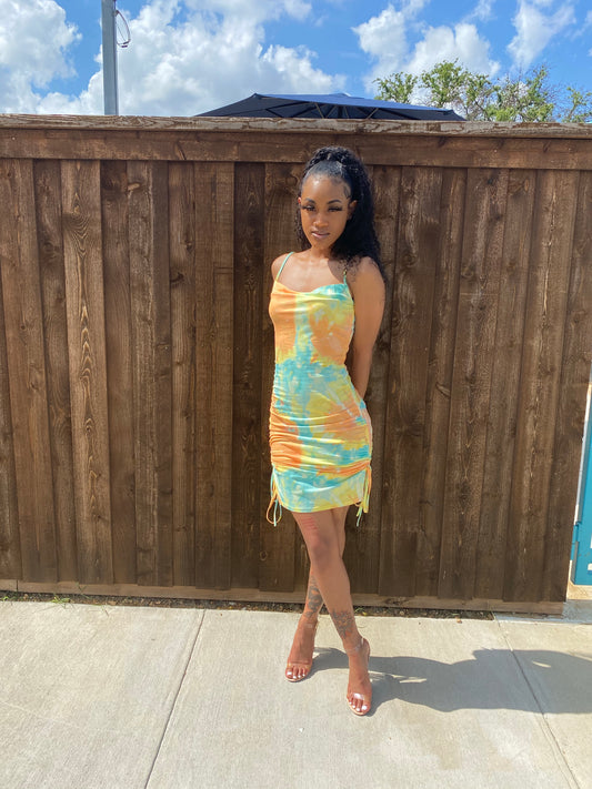 Sherbet Side Tie Dress