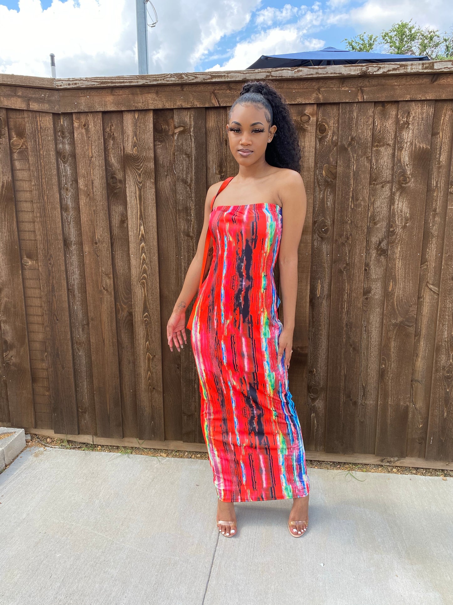 Wayda Tube Dress Red